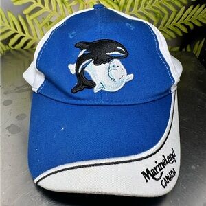 Vtg Marineland Canada Hat Rip It Cap Orca Killer Whale Beluga Niagara Falls Y2K